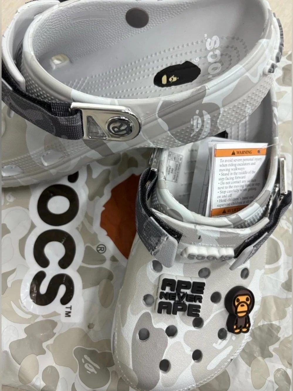 Bape x Crocs Classic Clog 'Black/Gray'